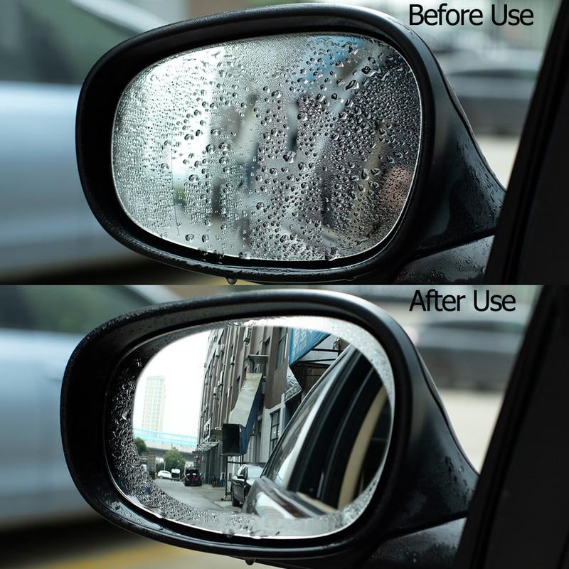 Car Rainproof Clear Film Rearview Mirror Protective Anti Fog Waterproof Film Auto Sticker Accessories