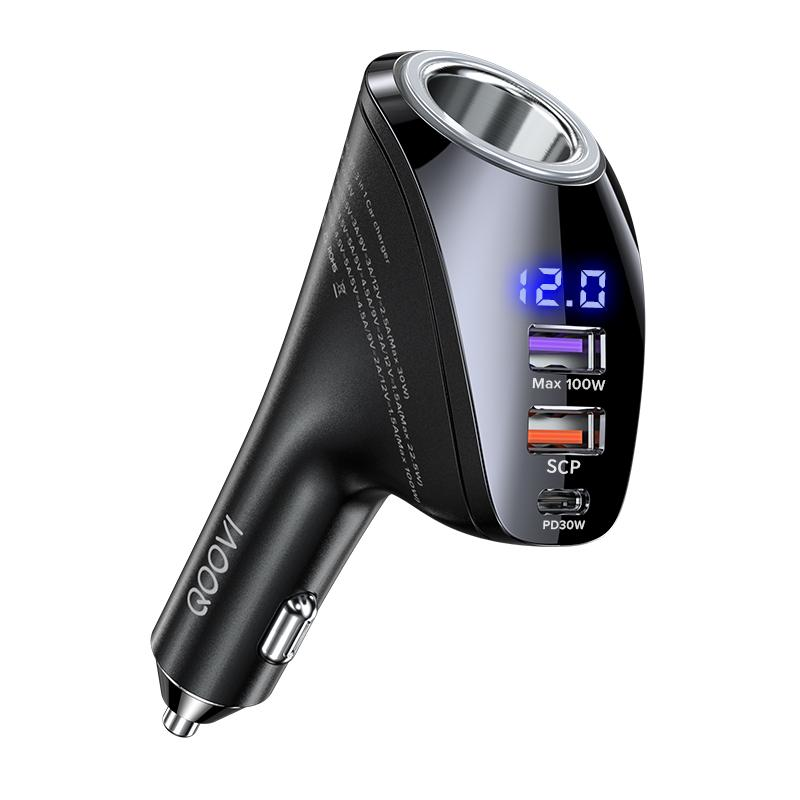150W Car Charger Usb Type C Super Fast Charging PD 4.0 Quick Charge 3.0 Cigarette Lighter Socket