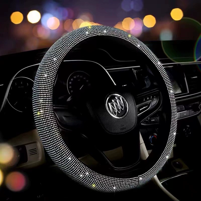 Elastic Car Steering Wheel Cover Without Inner Ring And Diamond