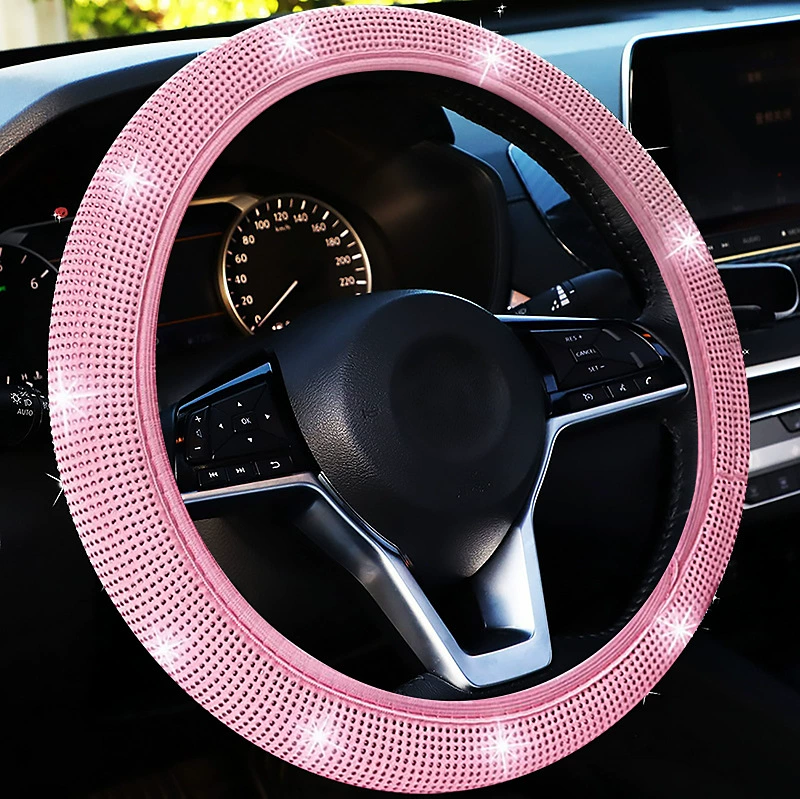 Elastic Car Steering Wheel Cover Without Inner Ring And Diamond