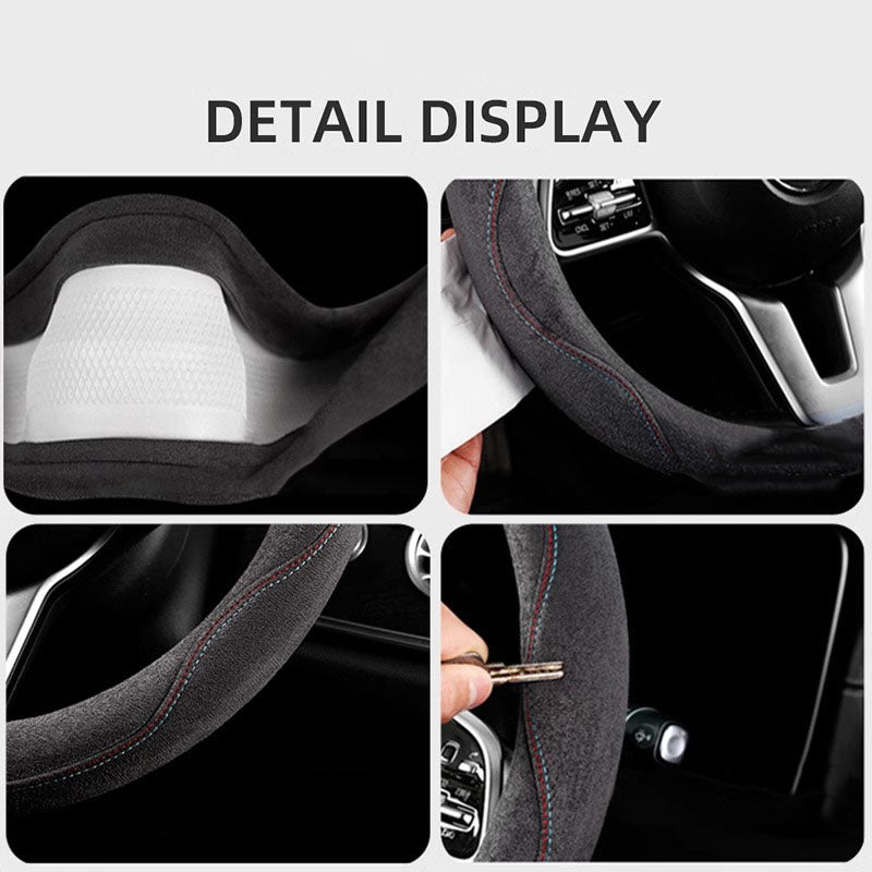 Alcantara Material Car Steering Wheel Cover