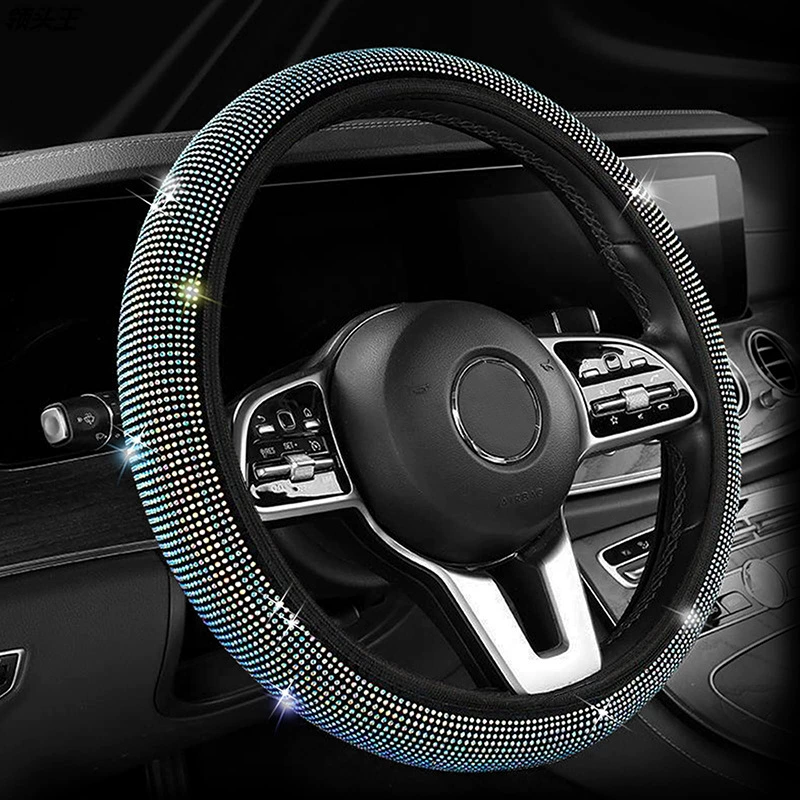 Elastic Car Steering Wheel Cover Without Inner Ring And Diamond