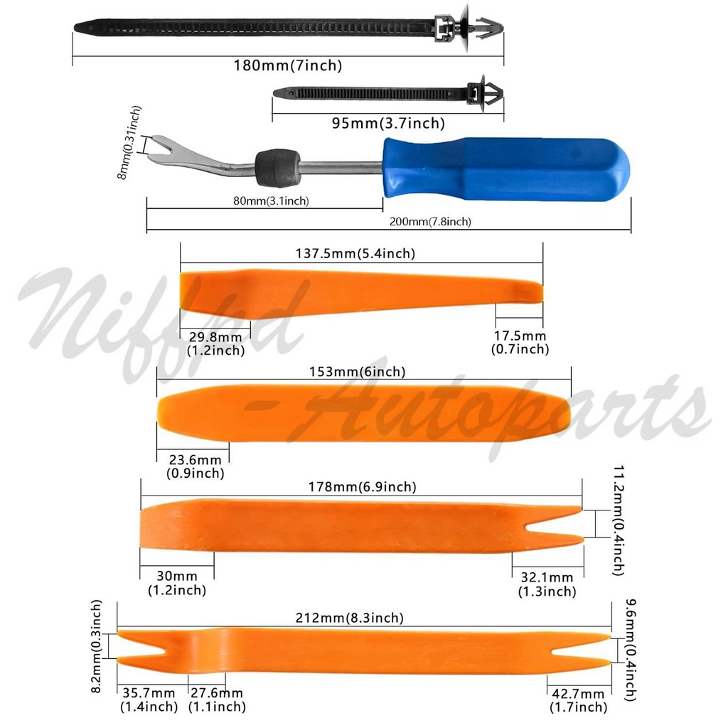 1259PCS Car Retainer Auto Fasteners Body Plastic Trim Clips Pin Rivet Bumper Kit