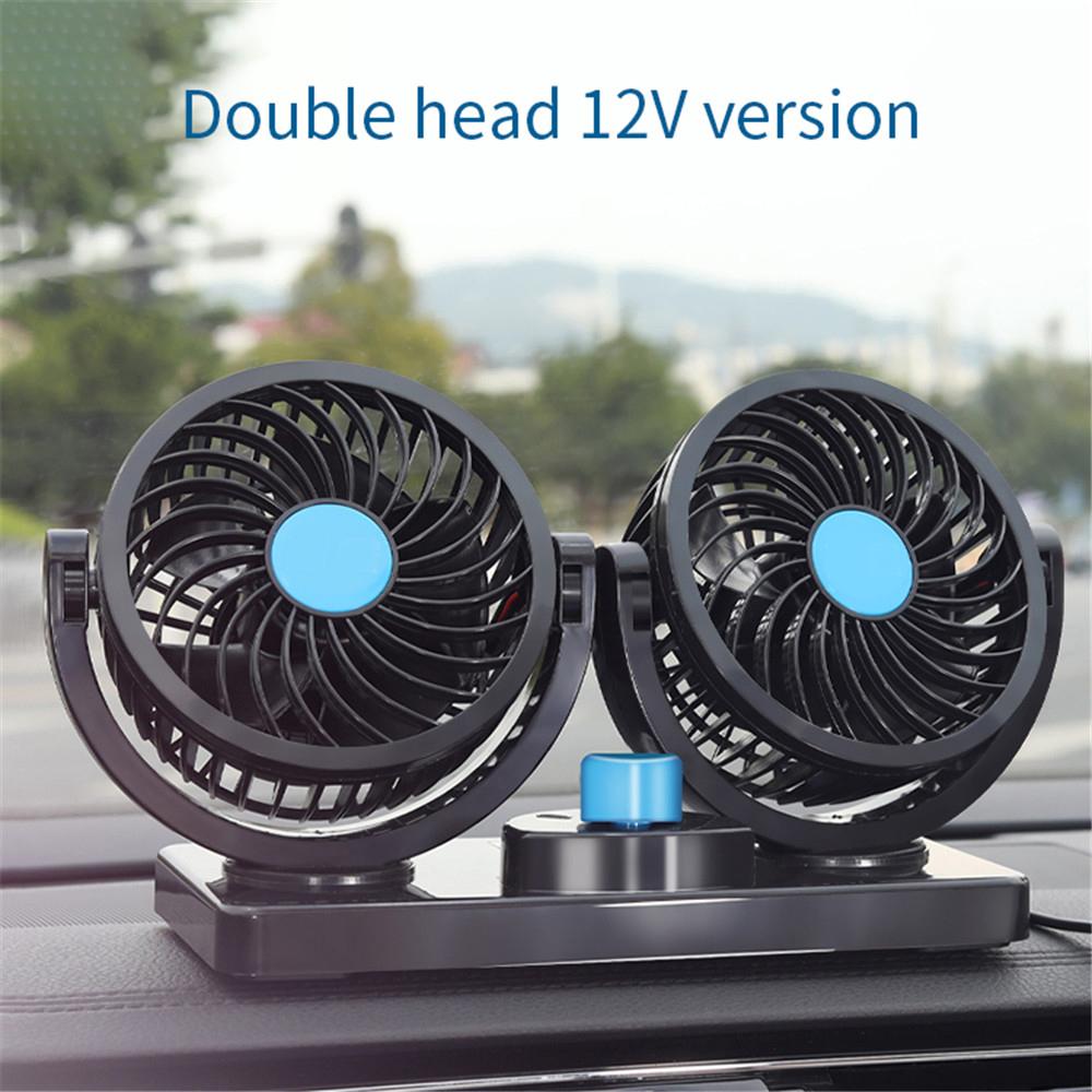 Car Auto Cooler Air Fan Car Fan Accessories Air Cooling Dual Head Fan Low Noise