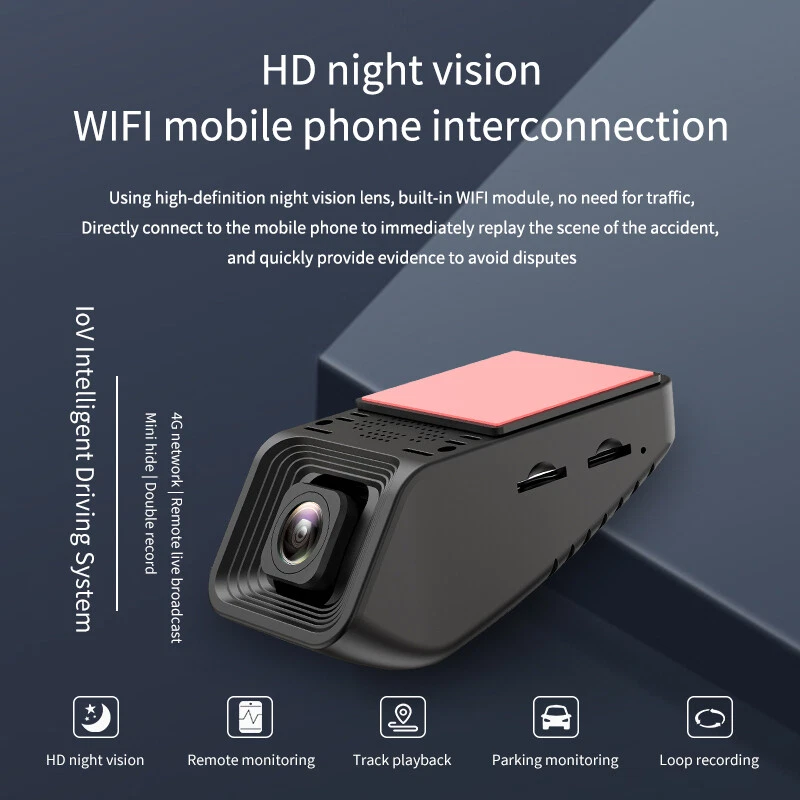 4G Mini Dash Cam HD 1080P Dual Dash Camera GPS WIFI Dash Cam Remote Monitoring