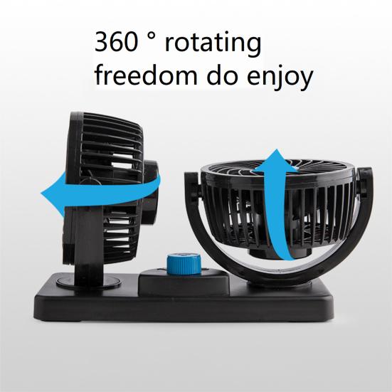 Car Auto Cooler Air Fan Car Fan Accessories Air Cooling Dual Head Fan Low Noise