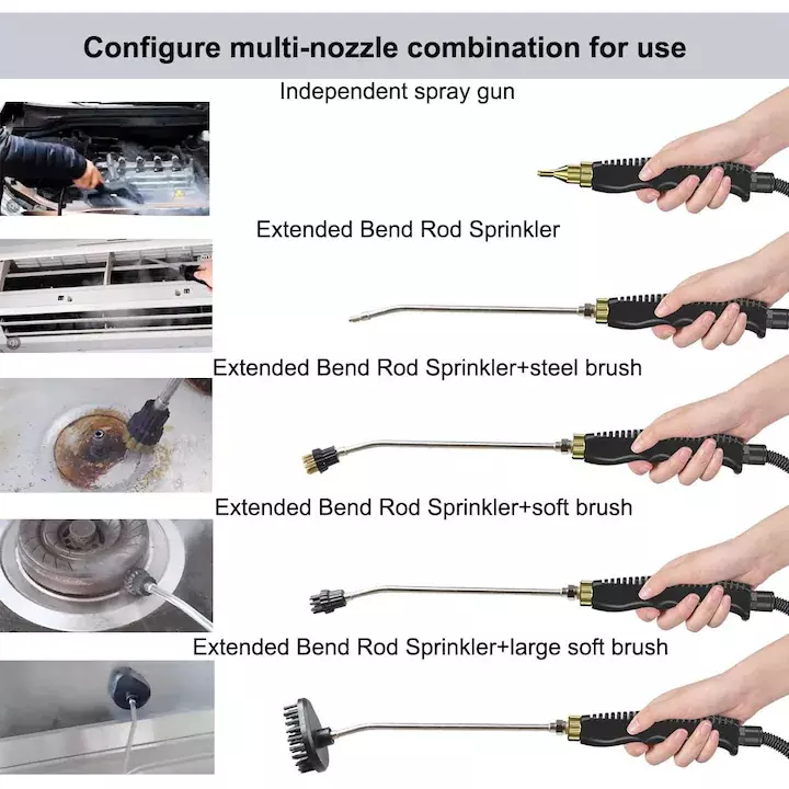 Handheld High Temp Steam Cleaner High Pressure Household Cleaning Machine 2500W