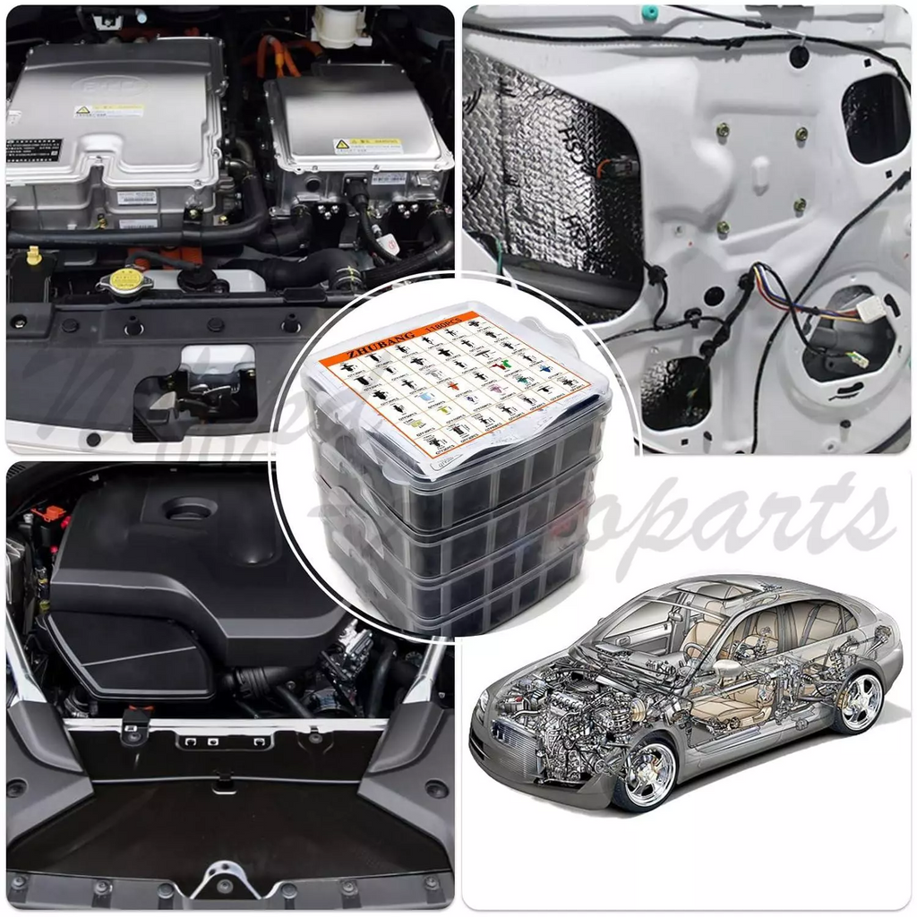 1259PCS Car Retainer Auto Fasteners Body Plastic Trim Clips Pin Rivet Bumper Kit