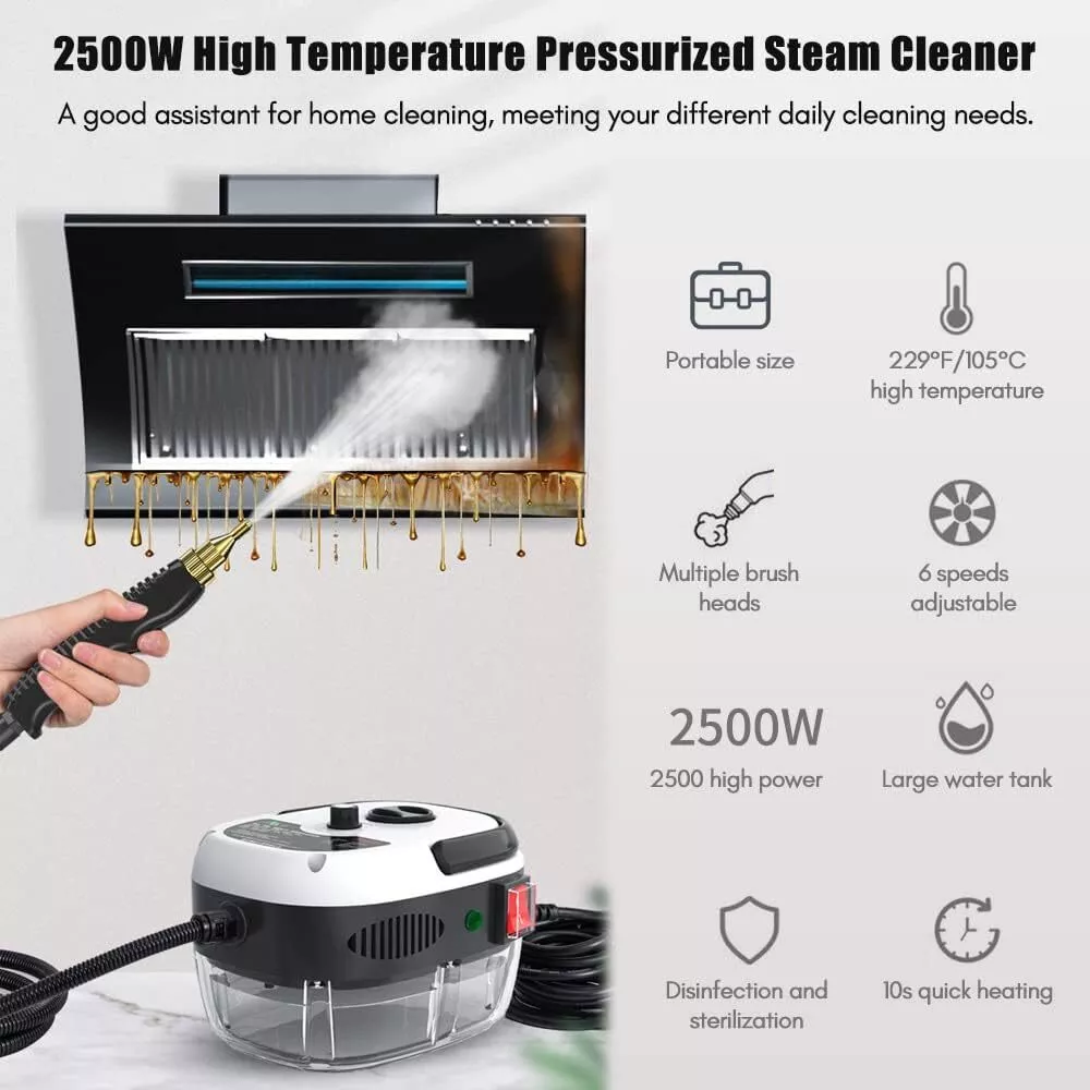 Handheld High Temp Steam Cleaner High Pressure Household Cleaning Machine 2500W