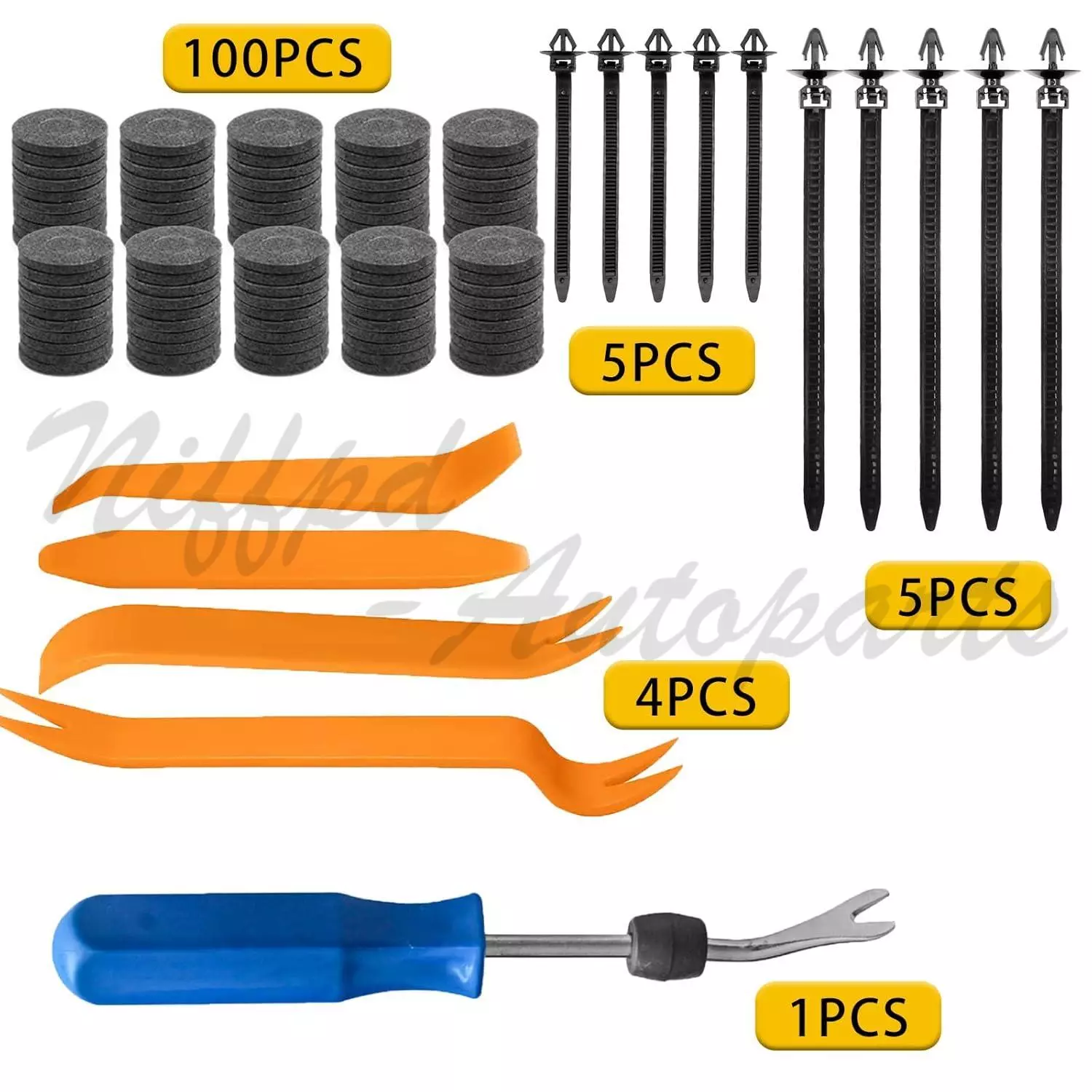 1259PCS Car Retainer Auto Fasteners Body Plastic Trim Clips Pin Rivet Bumper Kit
