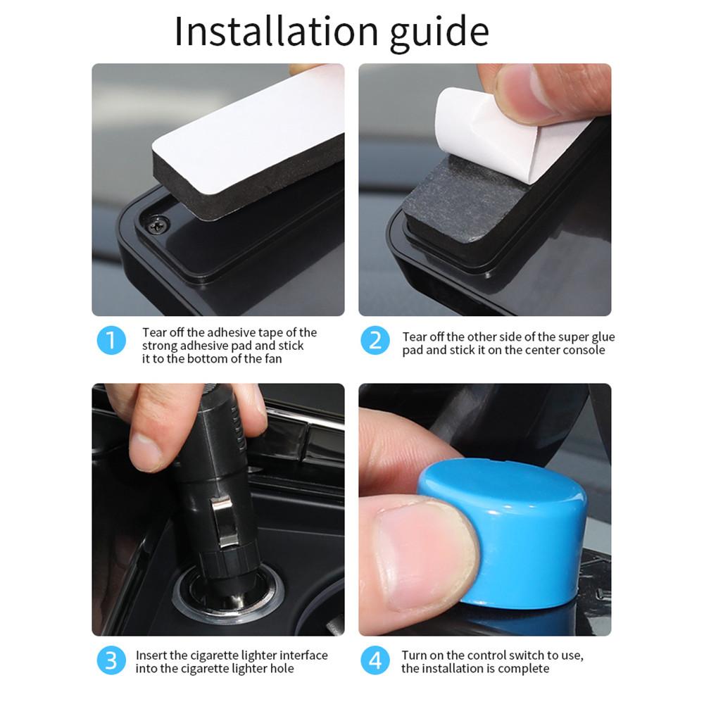 Car Auto Cooler Air Fan Car Fan Accessories Air Cooling Dual Head Fan Low Noise