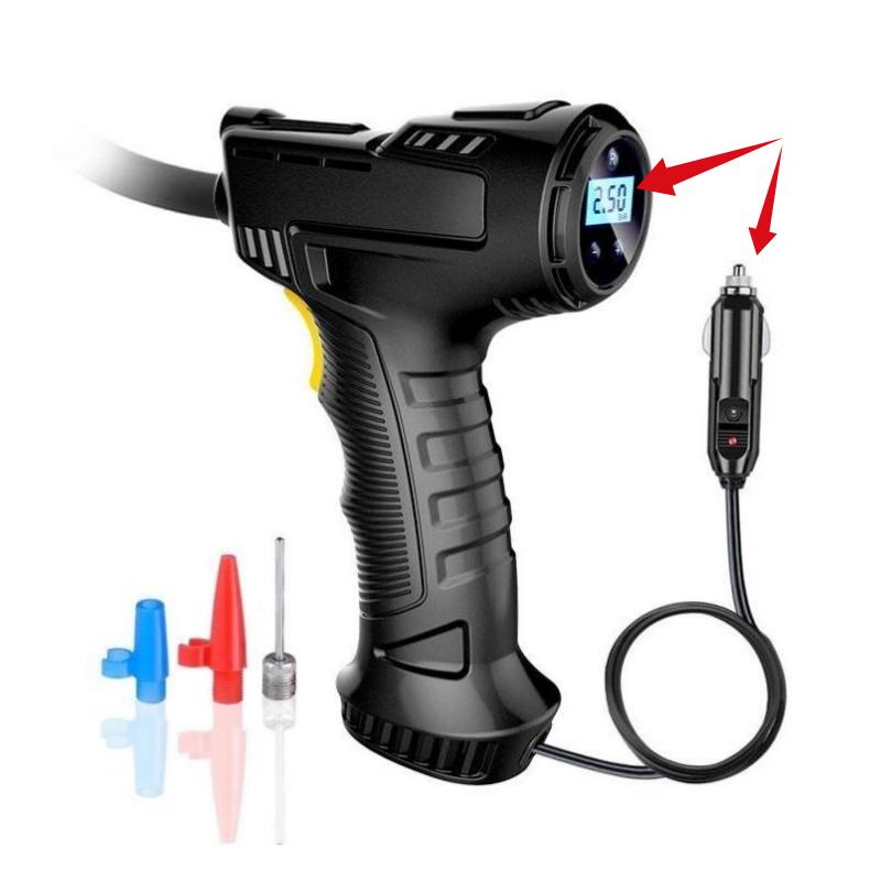 KBD Car Tire Pump & Tire Pressure Monitor Smart Digital Displays Rechargeable Tire Inflator Equipment Auto Air Pump 120W