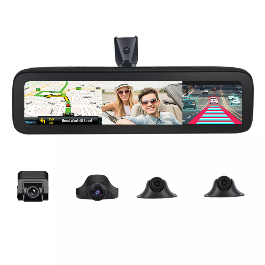 4G smart Car Driving Recorder 4 cameras 360-degree Panoramic Dash Camera W/ GPS