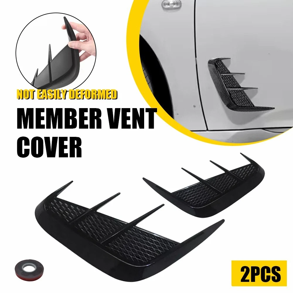 2PCS Car Fender Side Vents Air Vent Trim Cover Decoration
