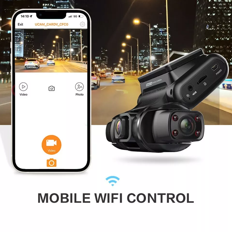 4 Cameras Car Dash Cam 1080P Wifi GPS 360 Degree Panoramic View IR Night Vision