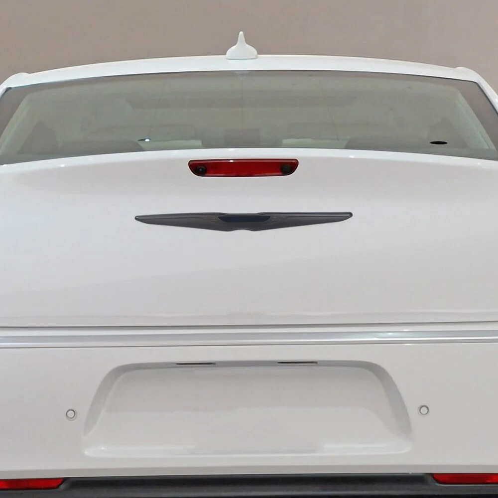 Black Front & Rear Car Logo Badge Emblem Decor Cover Trim For Chrysler 300 2015+