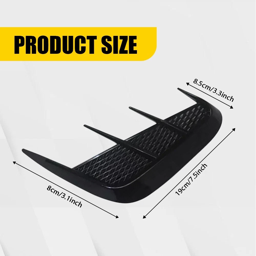 2PCS Car Fender Side Vents Air Vent Trim Cover Decoration