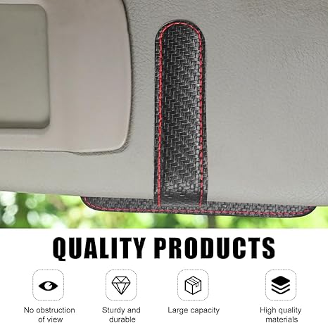Waterproof Leather Car Sun Visor Storage Clip
