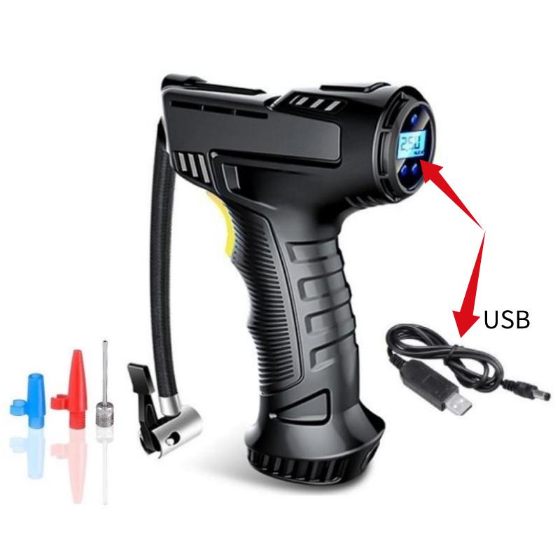 KBD Car Tire Pump & Tire Pressure Monitor Smart Digital Displays Rechargeable Tire Inflator Equipment Auto Air Pump 120W