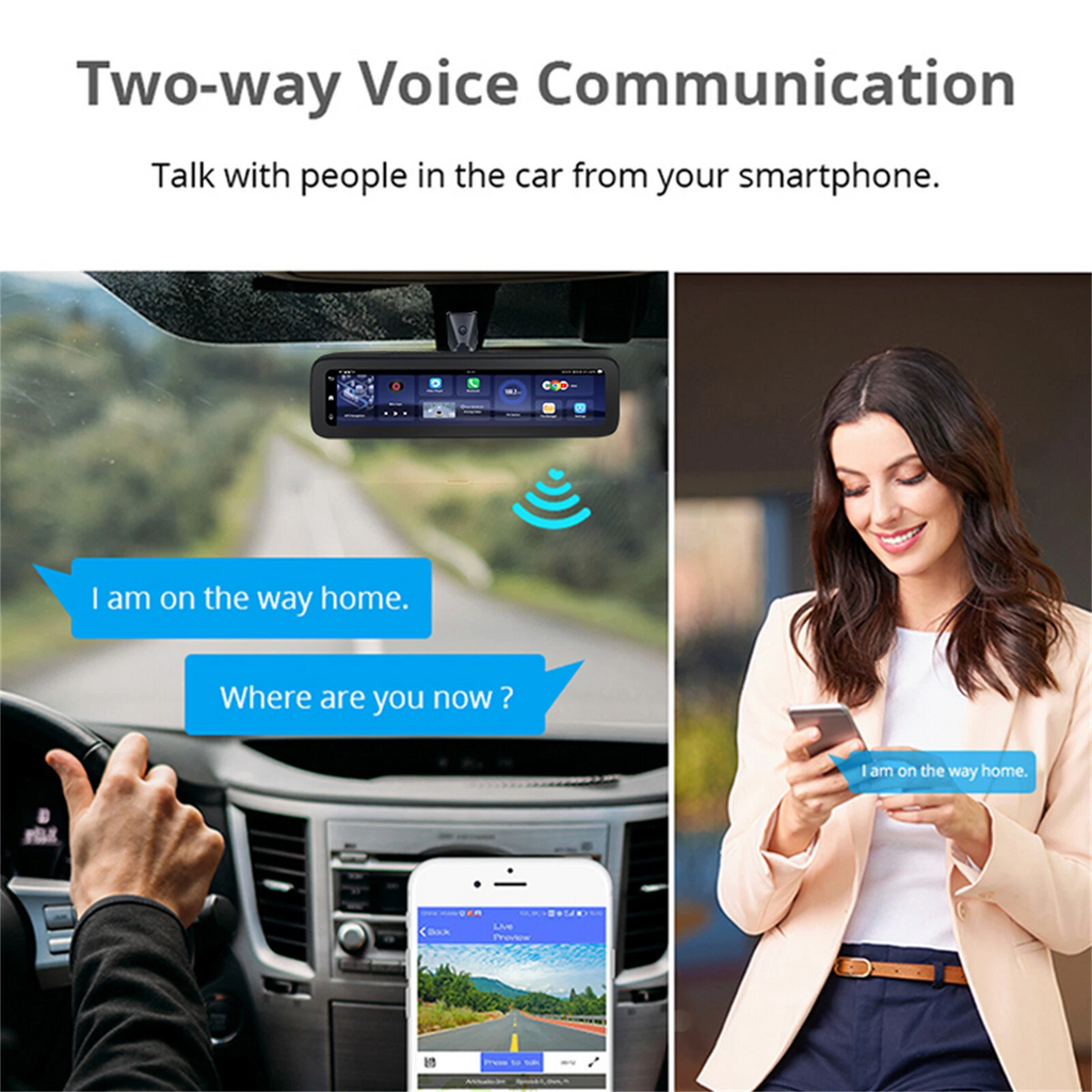 4G smart Car Driving Recorder 4 cameras 360-degree Panoramic Dash Camera W/ GPS