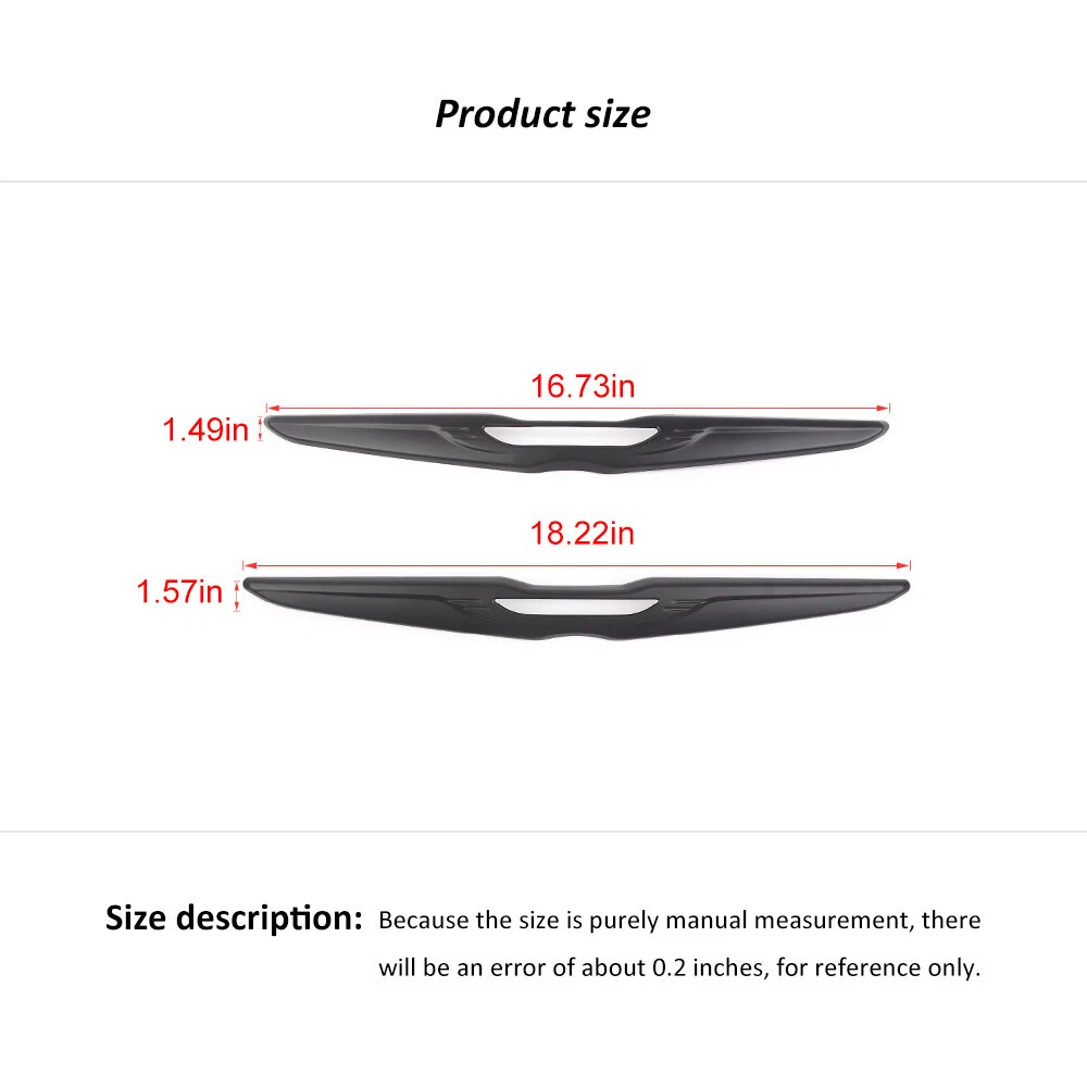 Black Front & Rear Car Logo Badge Emblem Decor Cover Trim For Chrysler 300 2015+