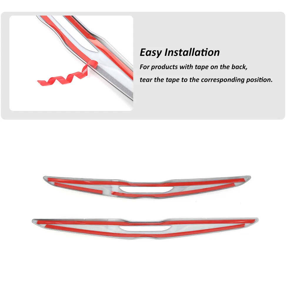 Black Front & Rear Car Logo Badge Emblem Decor Cover Trim For Chrysler 300 2015+