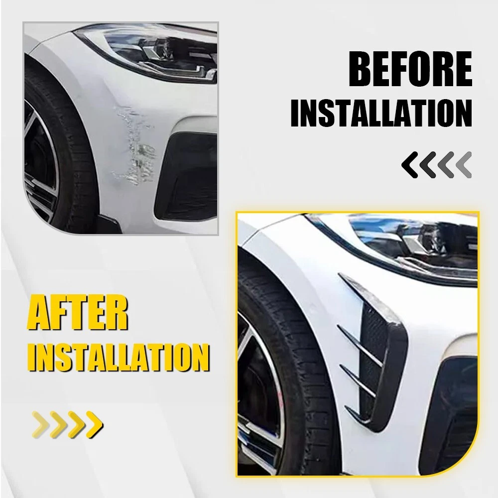 2PCS Car Fender Side Vents Air Vent Trim Cover Decoration