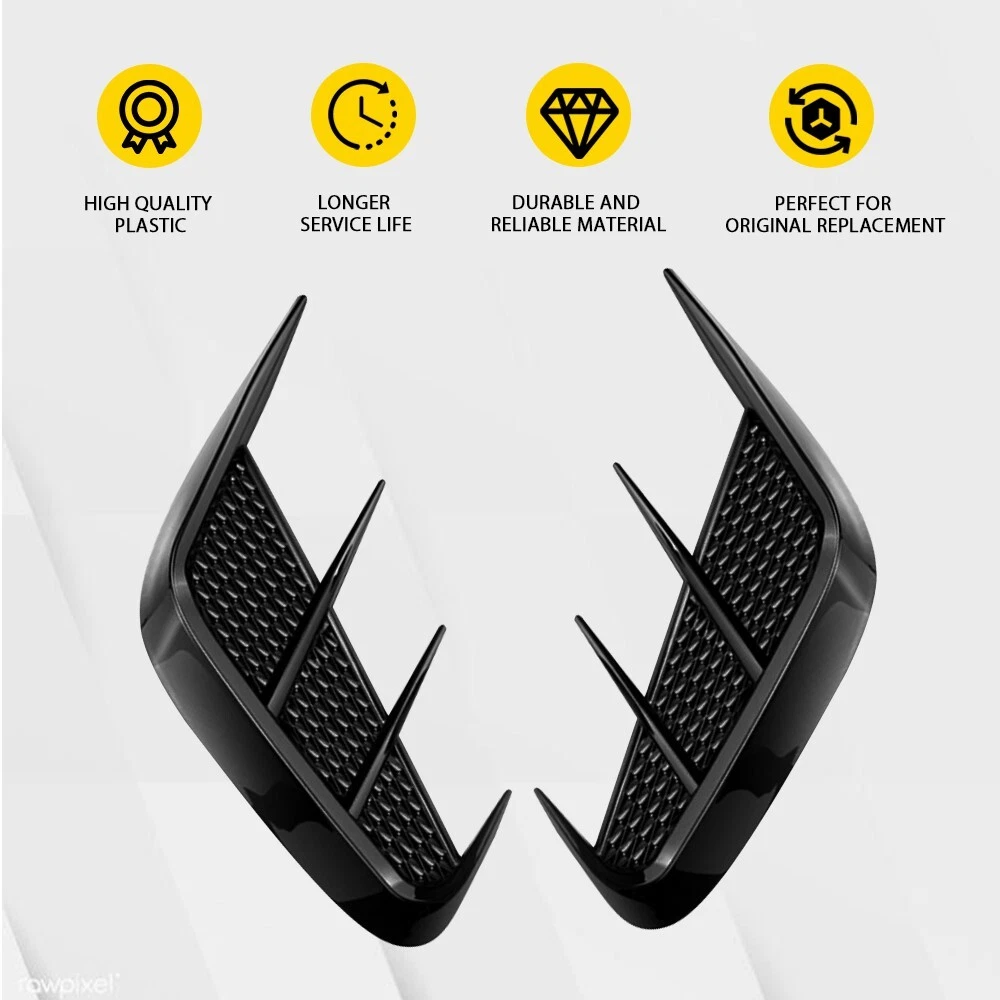 2PCS Car Fender Side Vents Air Vent Trim Cover Decoration