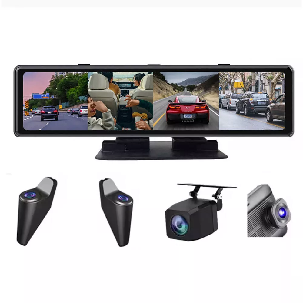 Car Driving Recorder 4 cameras 360-degree panoramic dash camera car DVR ADAS BDS