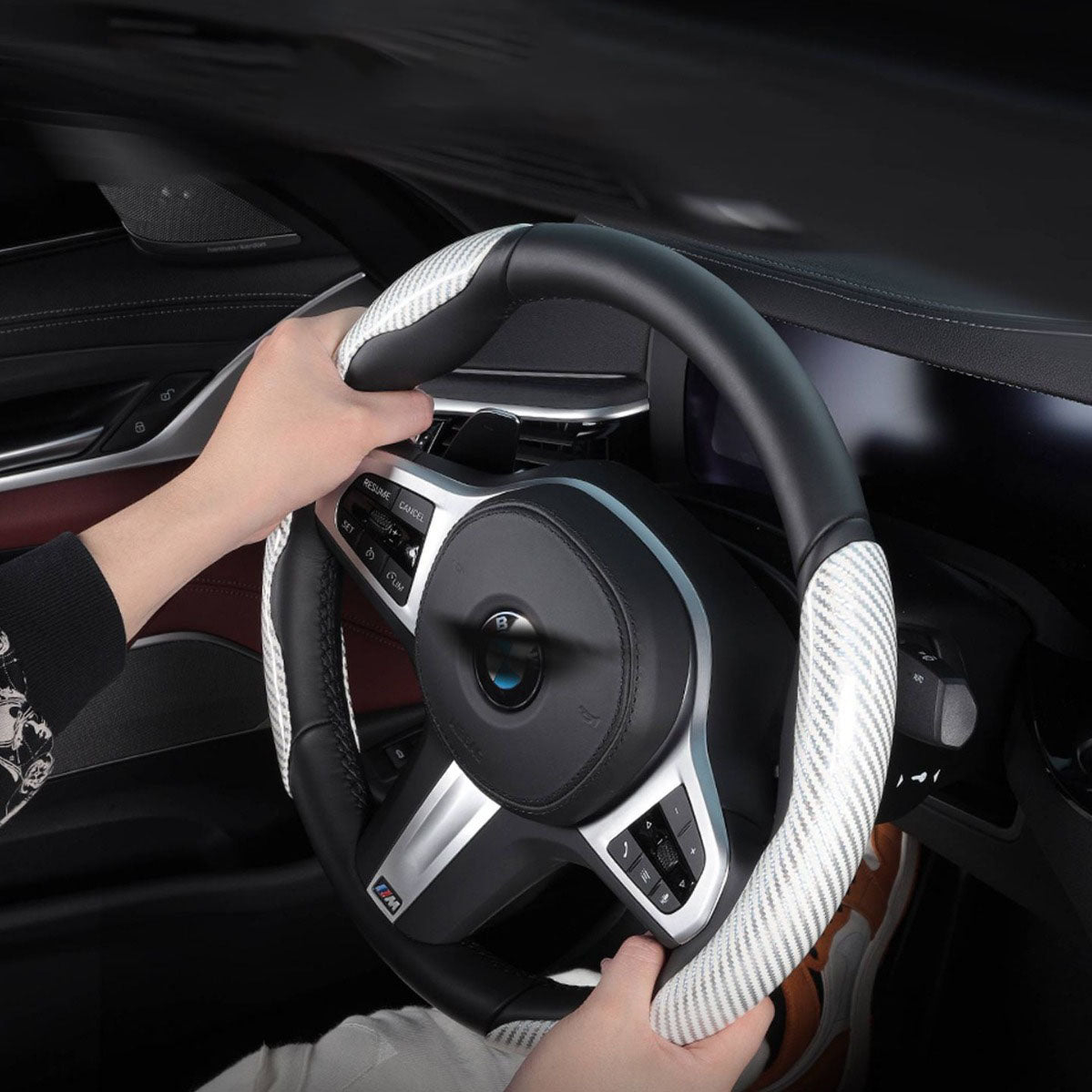 Laser Carbon Fiber Steering Wheel Cover