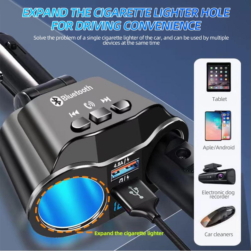 Car Socket Splitter Charger Dual USB PD20W QC 3.0 Quick Charge 12V-24V 60W Auto Type C Charging Power Adapter Plug