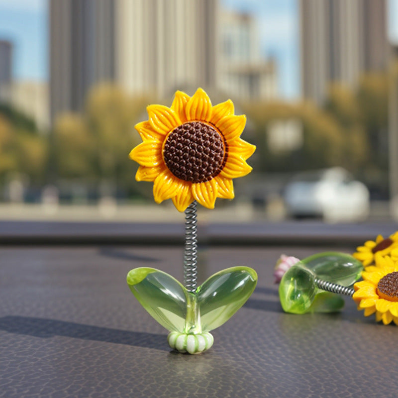 Car Dashboard Sunflower Ornament