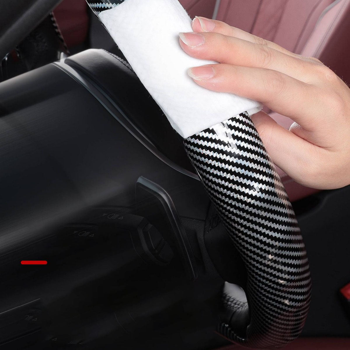 Laser Carbon Fiber Steering Wheel Cover