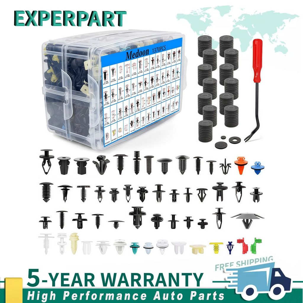 1501Pcs Car Retainer Clips Auto Fasteners Fender Push Trim Clip Pin Rivet Bumper