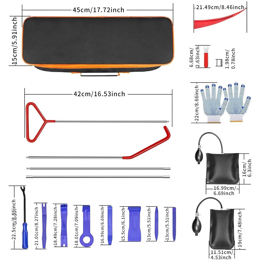 24Pcs Auto Car Window Door Emergency Open Key Lost Unlock Tool Kits US SHIP