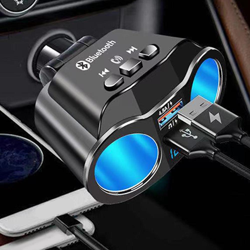 Car Socket Splitter Charger Dual USB PD20W QC 3.0 Quick Charge 12V-24V 60W Auto Type C Charging Power Adapter Plug