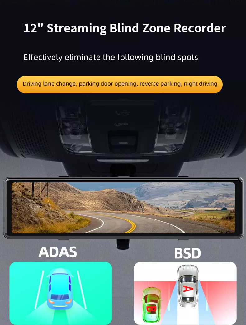 Car Driving Recorder 4 cameras 360-degree panoramic dash camera car DVR ADAS BDS