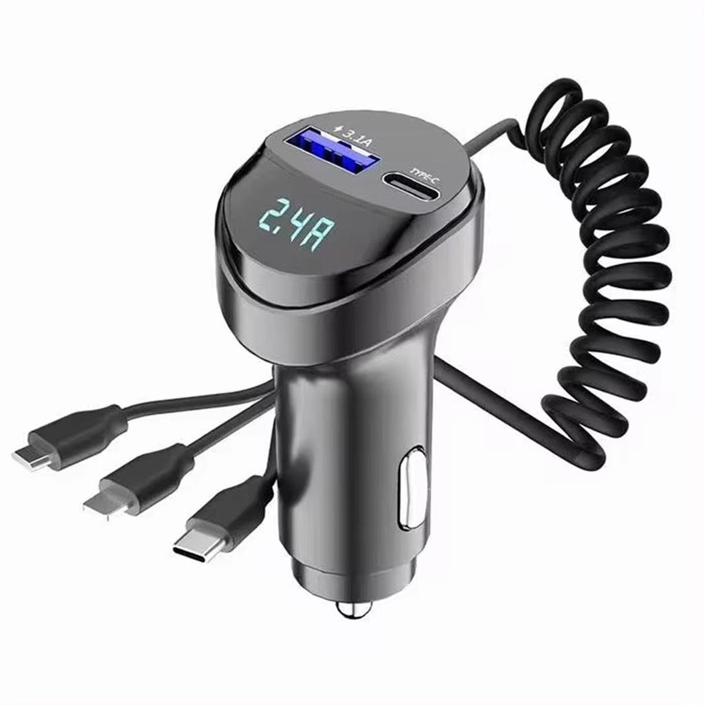 3in1 Car Bluetooth 5.0 FM Transmitter Audio MP3 Player 55W Fast Charging