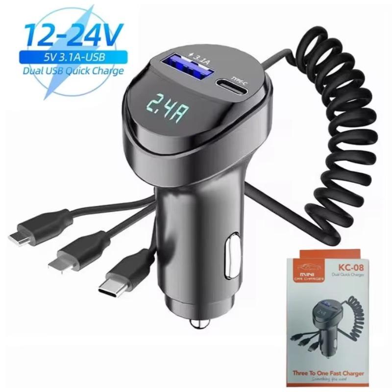 3in1 Car Bluetooth 5.0 FM Transmitter Audio MP3 Player 55W Fast Charging