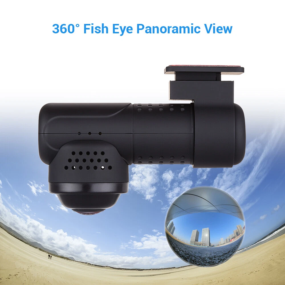 360° Panoramic fisheye len Wifi Car DVR Full View front 4K dash cam Car Camera