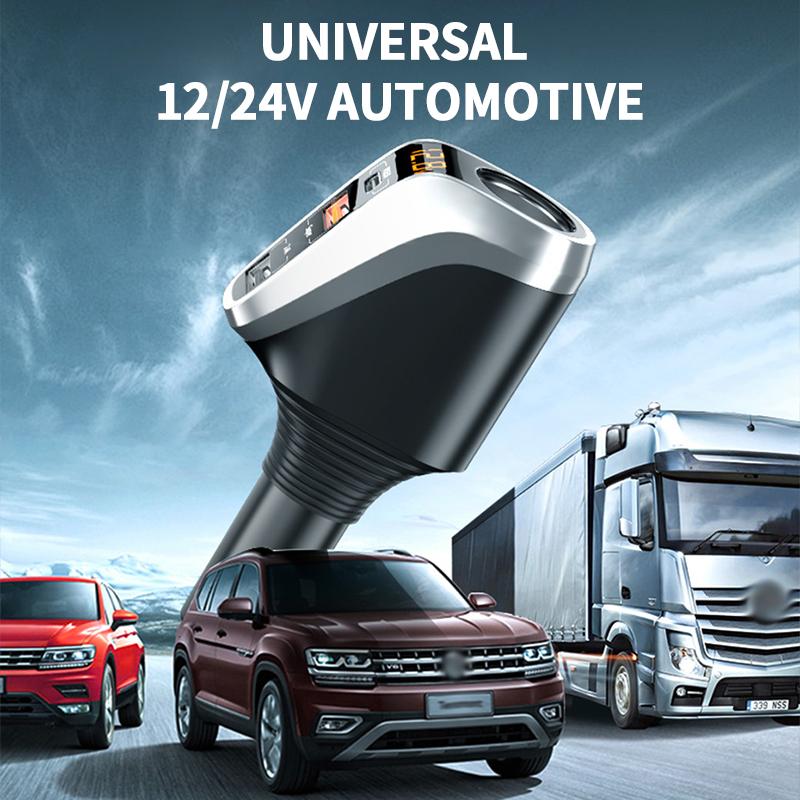 Car Charger Three USB Ports Quick Charge QC3.0 Ports Adapter PC 20W 66W Car Phone Charging