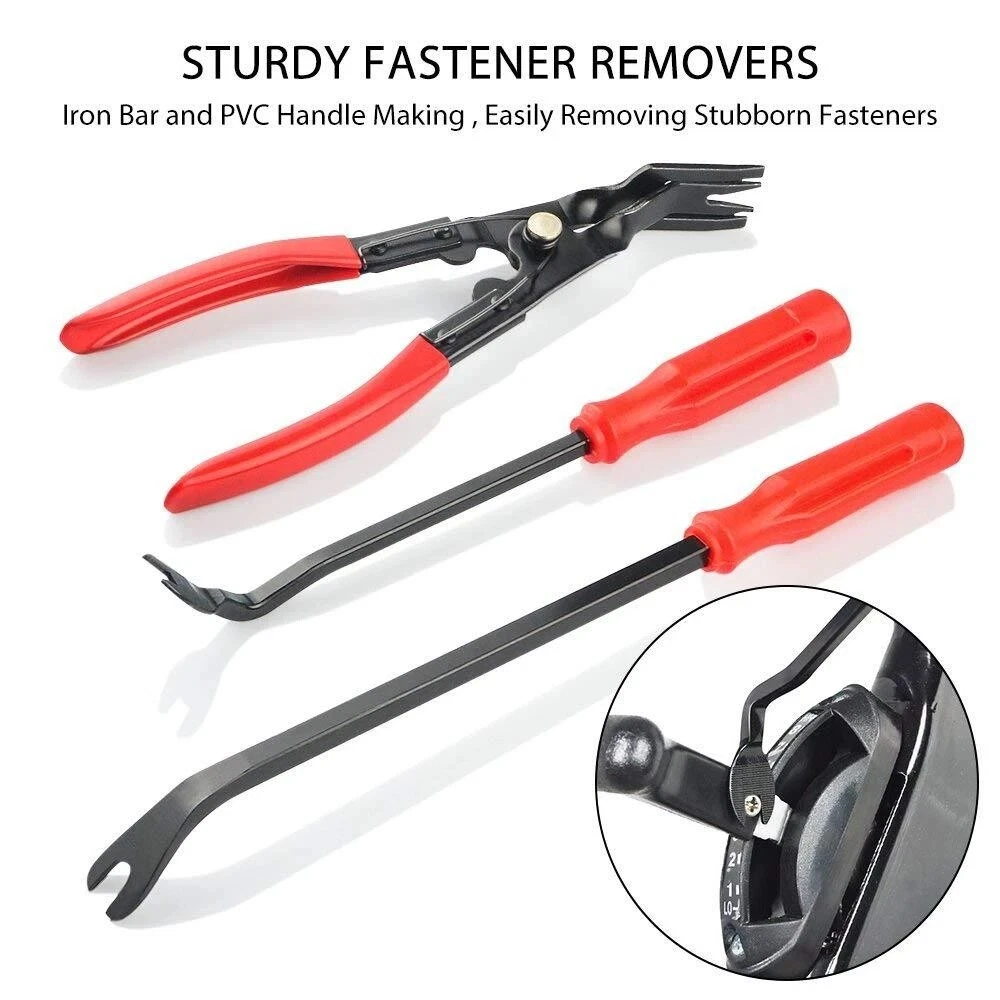 12 Auto Trim Removal Tool Kit Car Panel Door Dashboard Fastener Remover Pry Set