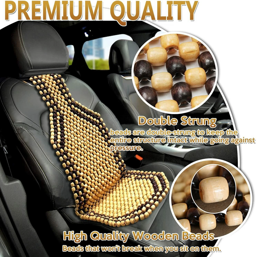 Tech Automobile Car Wooded Beaded Comfortable Seat Cover Cushion