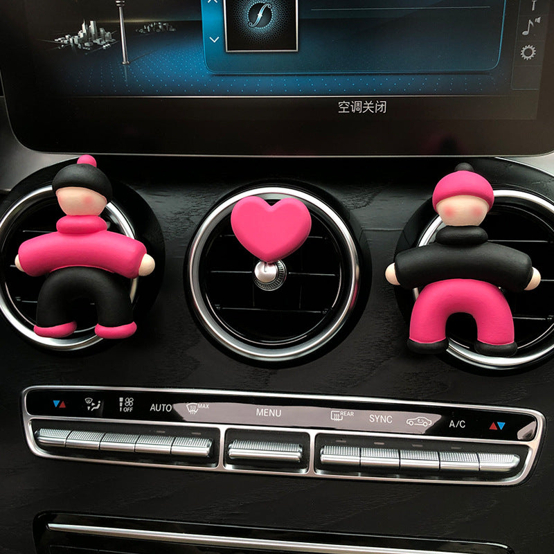 Cute People Shape Car Perfume Clip Car Air Outlet