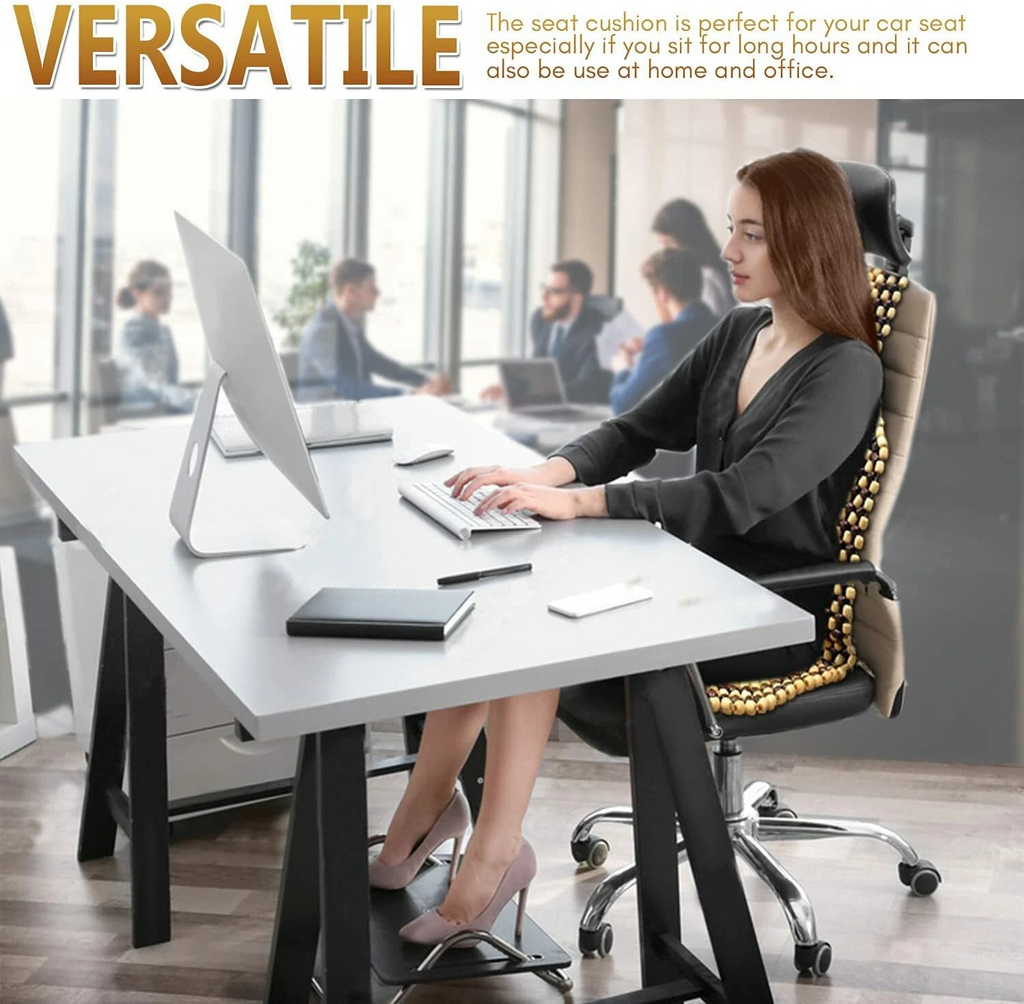 Tech Automobile Car Wooded Beaded Comfortable Seat Cover Cushion