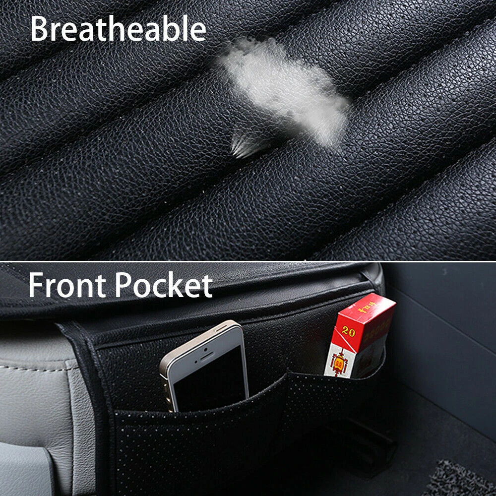 Luxury Leather Car Seat Cover Front Bottom Seat Chair Comfort Cushion Protector