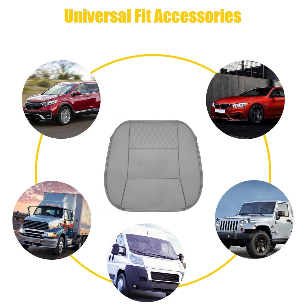 Luxury Leather Car Seat Cover Front Bottom Seat Chair Comfort Cushion Protector