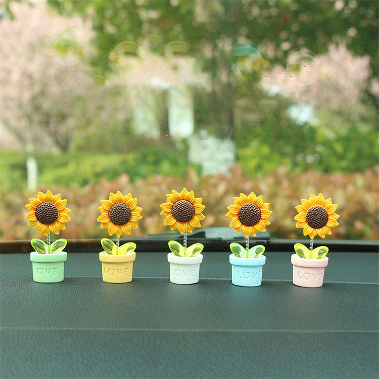 Car Dashboard Sunflower Ornament