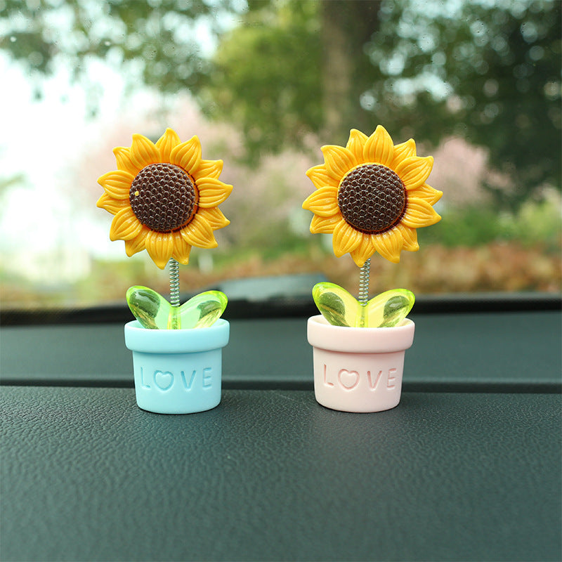 Car Dashboard Sunflower Ornament