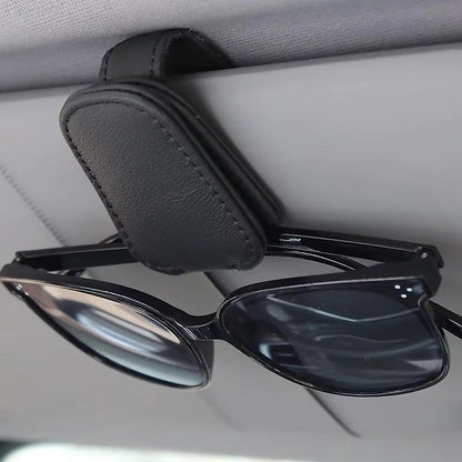 Universal Car Visor Leather Sunglass Holder